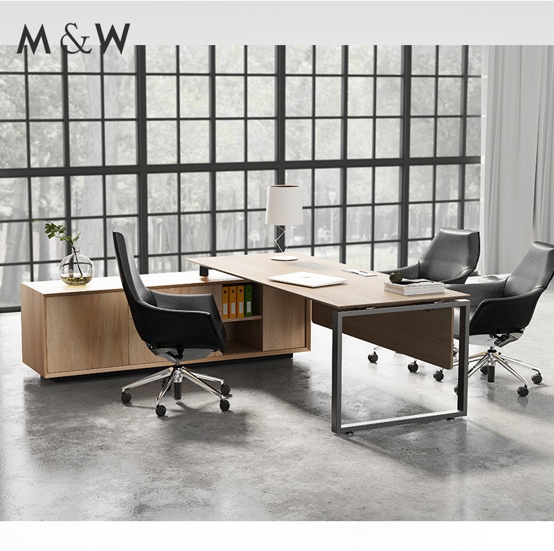 Factory Modern Direct Sale Luxury L Shape Manager Desk Executive Office Furniture