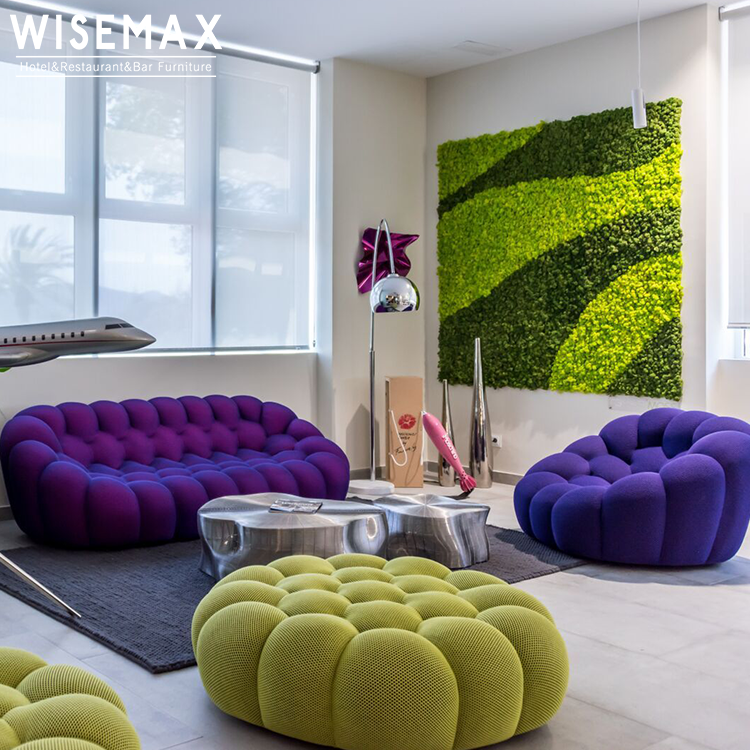 Modern colorful bubble sofa  stylish leisure simple apartment sofa set furniture for living room