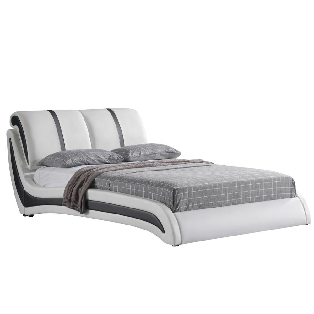 Luxury Classic  Royal Curved King Size Bed Set Bedroom Furniture