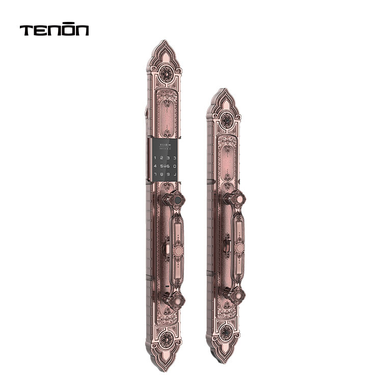 Singapore Luxury Fingerprint Password Entry Door Handle Keyless Digital Lock