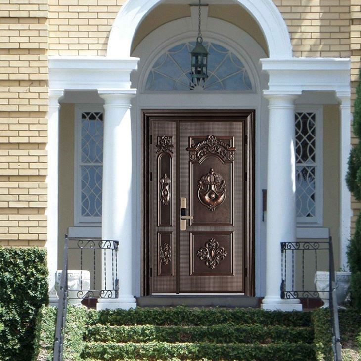 Factory direct supply metal door pattern custom bulk cast aluminum door