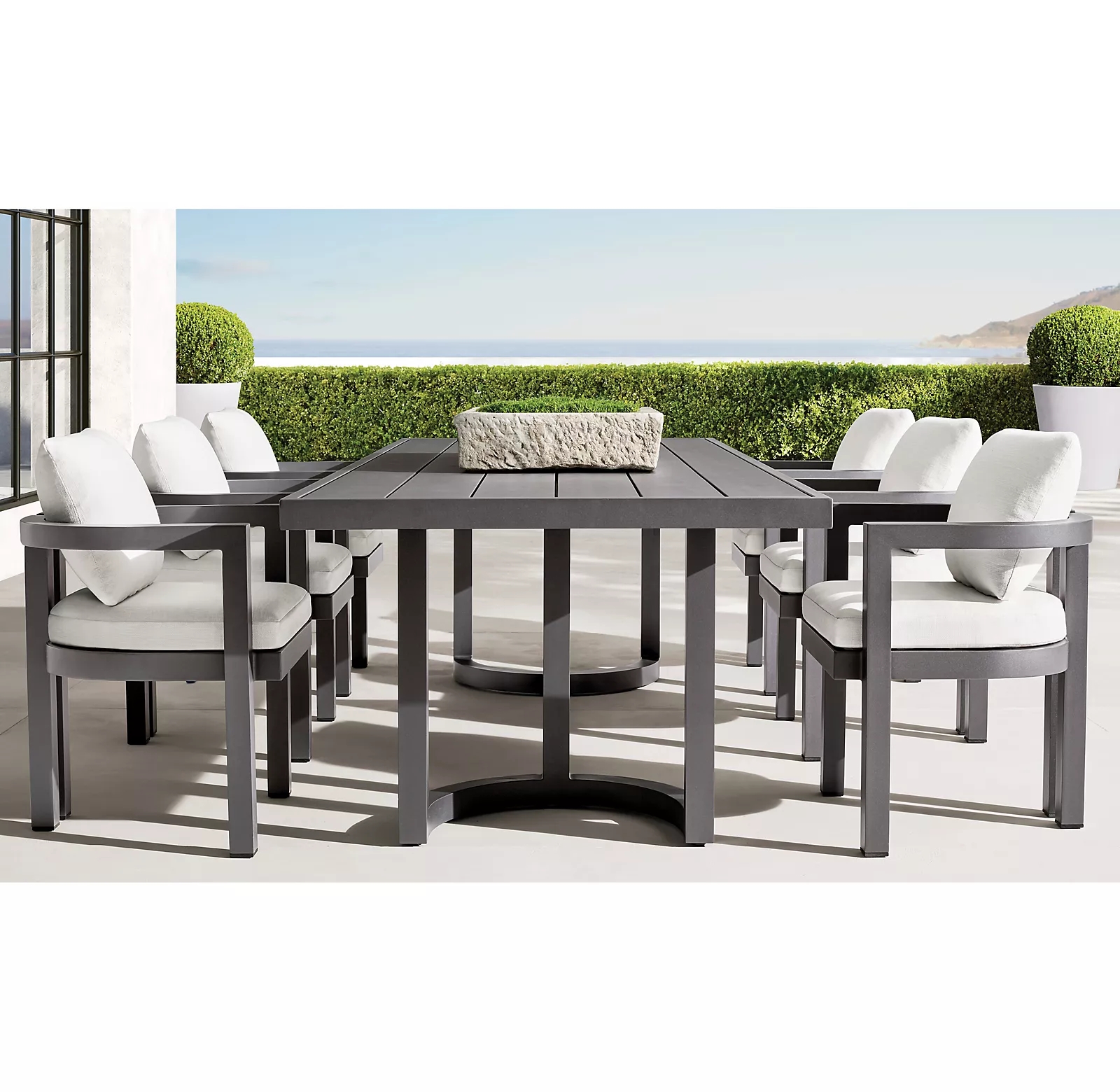 Wonderful outdoor furniture garden patio set rectangular aluminum dinning set