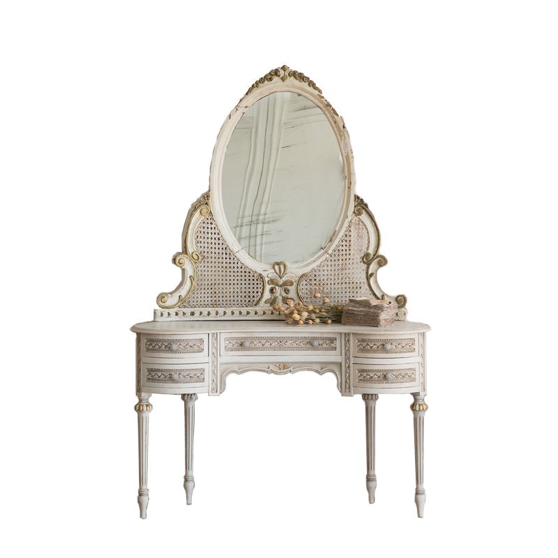 French fashion high-end bedroom vintage wood royal solid wood dressing table custom furniture
