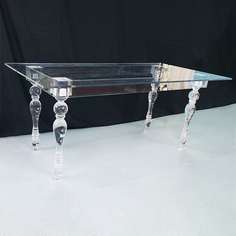 BJ210511-102 latest design square shape acrylic dining table acrylic table for wedding event decorat
