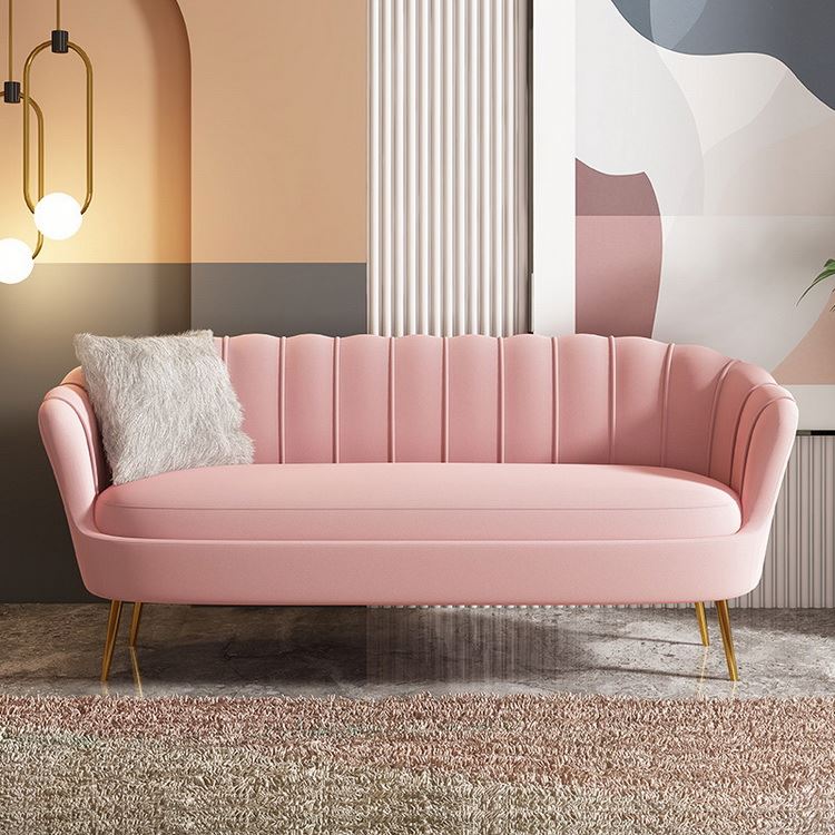 wholesale  pink velvet chair  wooden frame relaxing living room velvet antique chair sofa set furnit