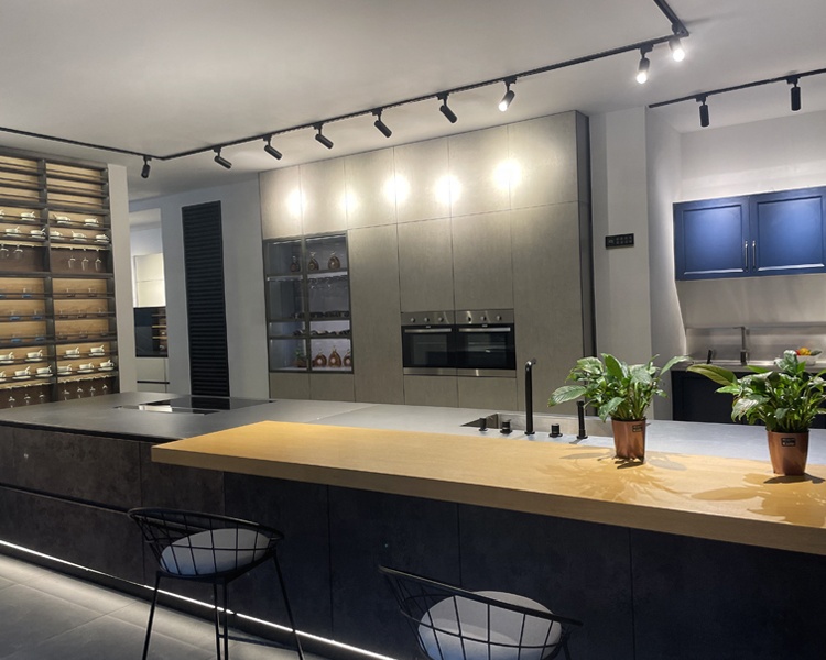 touch to open smart home kitchen cabinets with soft hinge