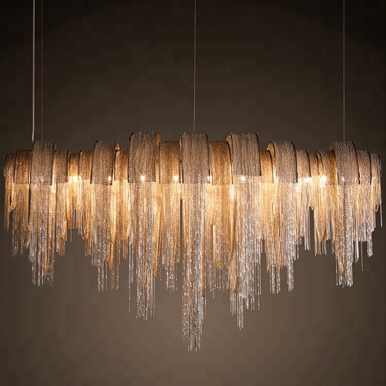 Modern Restaurant Lamp Led Hotel Crystal Chandelie