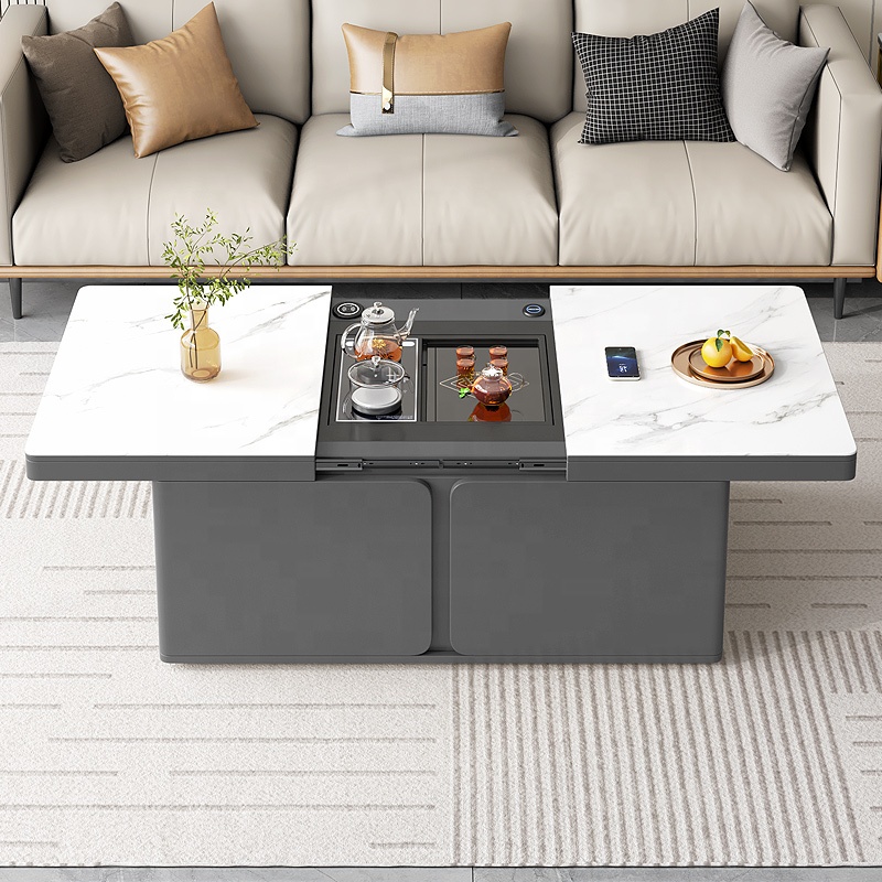 Newest Popular Home Multipurpose Modern Wireless Charging Smart Lift Coffee Table Tea Table