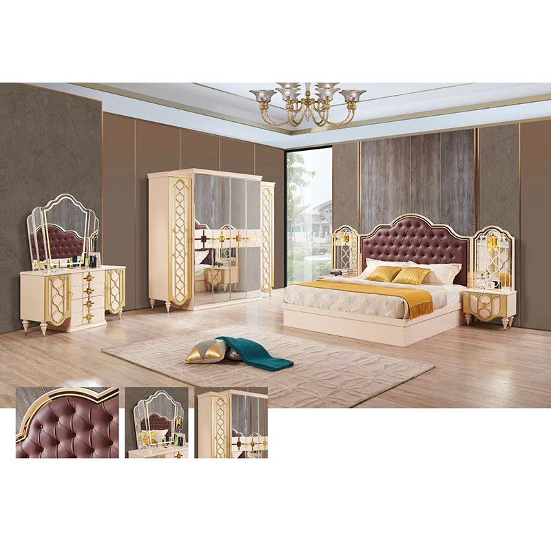 Promoted Modern Bedroom Set Home Furniture King Size Wood Furniture Bedroom Supplies for Home