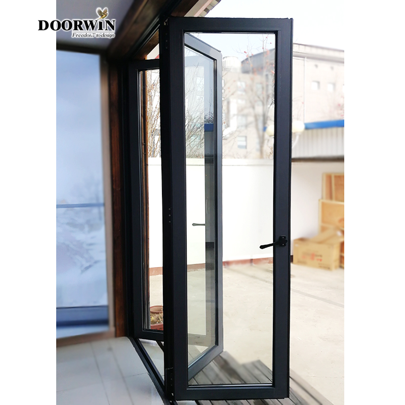 Doorwin America most popular Patio Bi-Folding Door Folding Sliding Door wholesale System Aluminum Gl