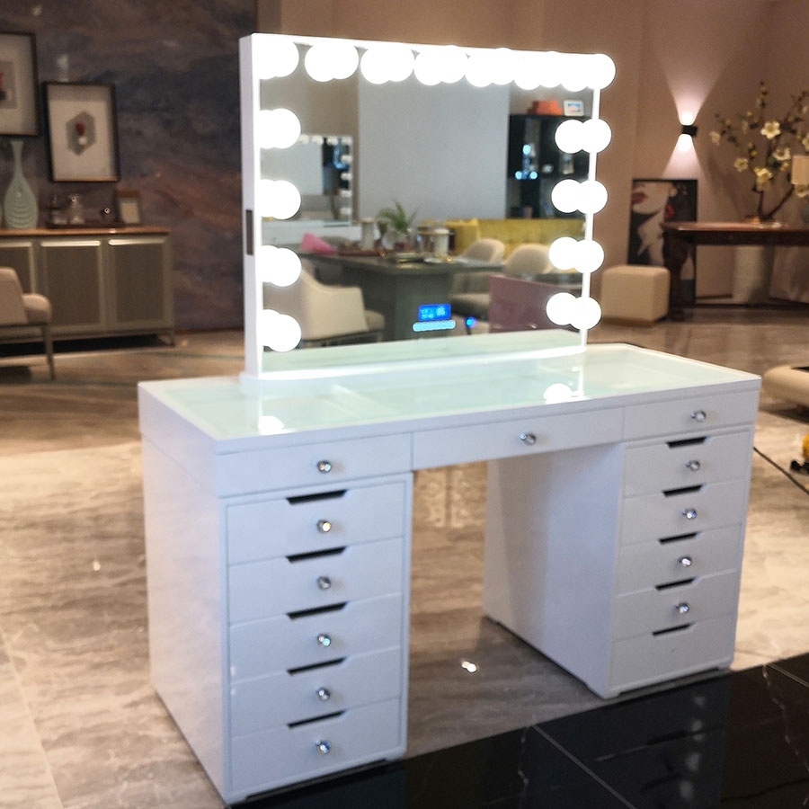 Docarelife Home Furniture Modern Dressing Vanity Desk Makeup Girls Table Dresser with Mirror
