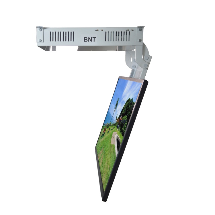 Smart home office ceiling motorized tv mount ceiling drop down tv lift with remote control
