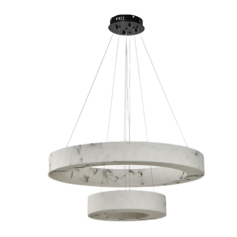 2022 new modern designer art deco luxury LED alabaster ring chandelier pendant lamp for home living 