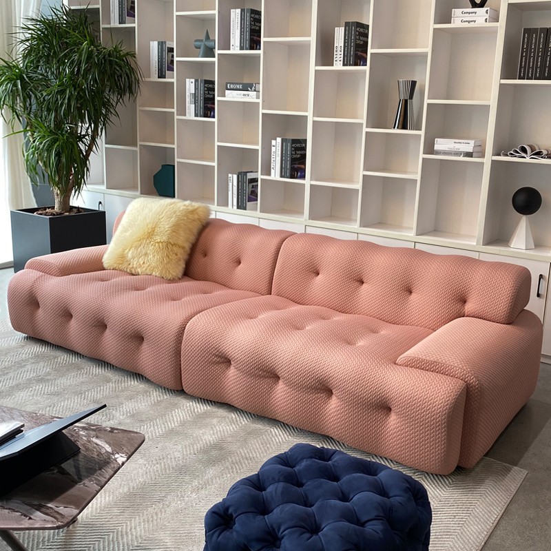 Hot Sell Design Luxury Living Room Green Sofas Modern Velvet Fabric Button Sofa Furniture