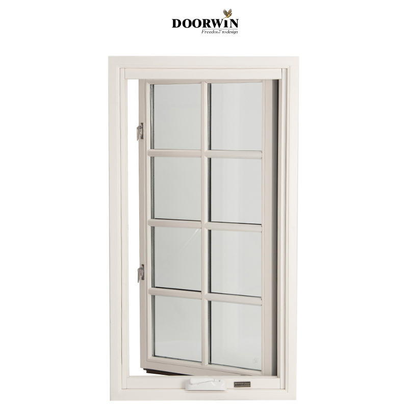 Chicago project white stain wooden double glass dormer soundproof cheap price american crank out win