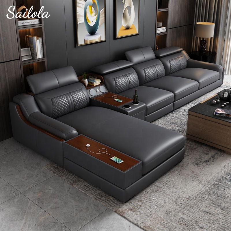 Hot Selling Black Sofa Sofa Modular Deluxe Sofas For Home Furniture Living Room Modern