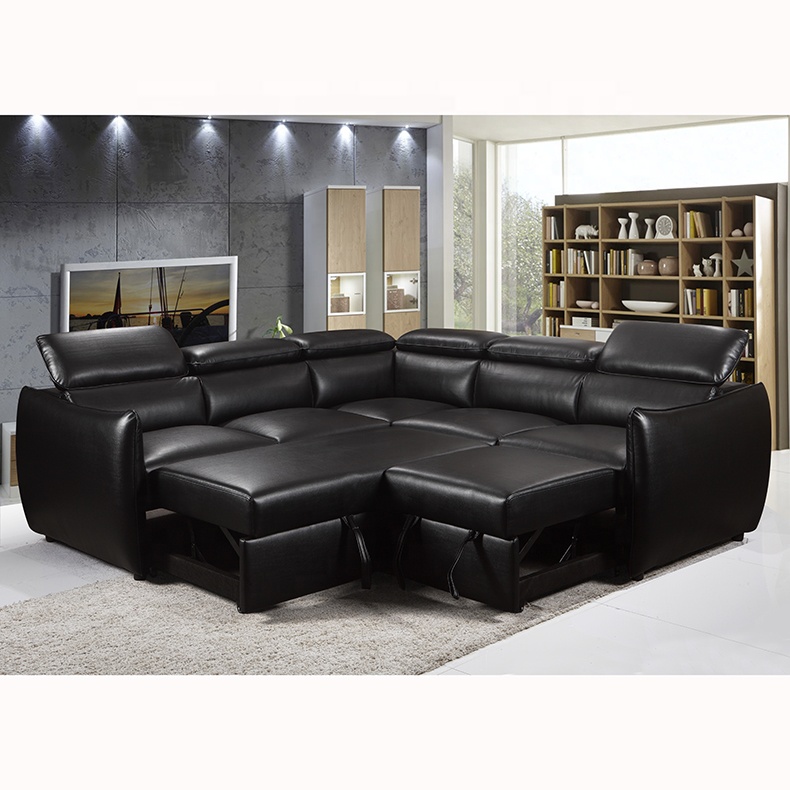 Modern furniture L shape living room sofa set Luxury home furniture sofa Fashion modern leather sofa
