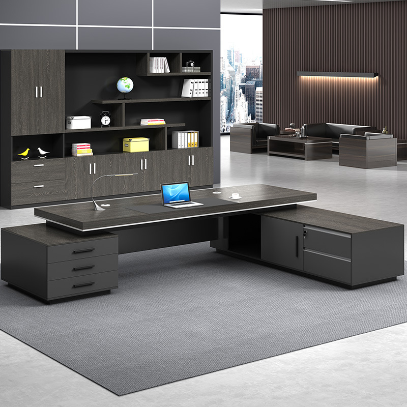 LBZ57 Shape Office Desk Table ModernManager CEO Boss luxuryexecutive office furniture l desk executi