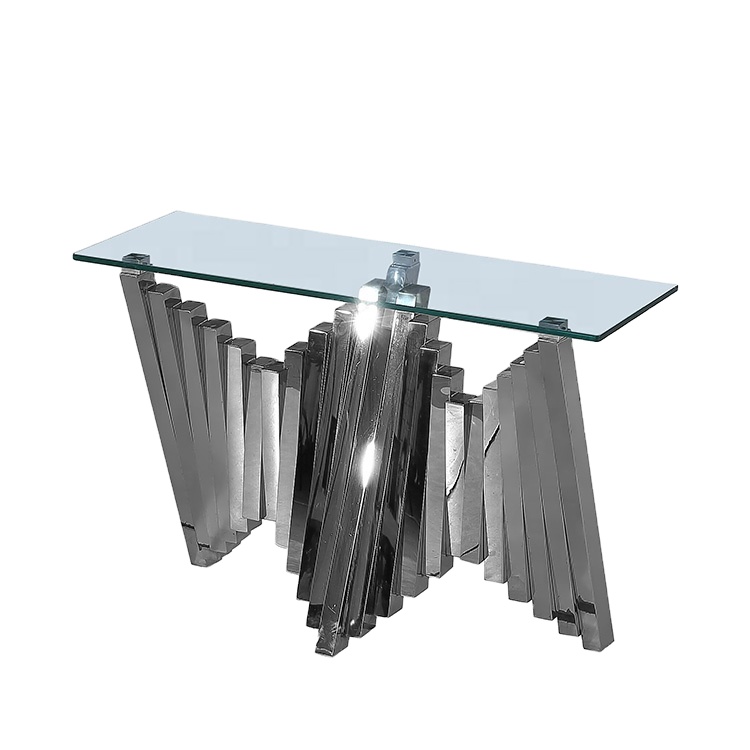 Home Furniture Modern Hall Console Table Rectangular Glass Console Table