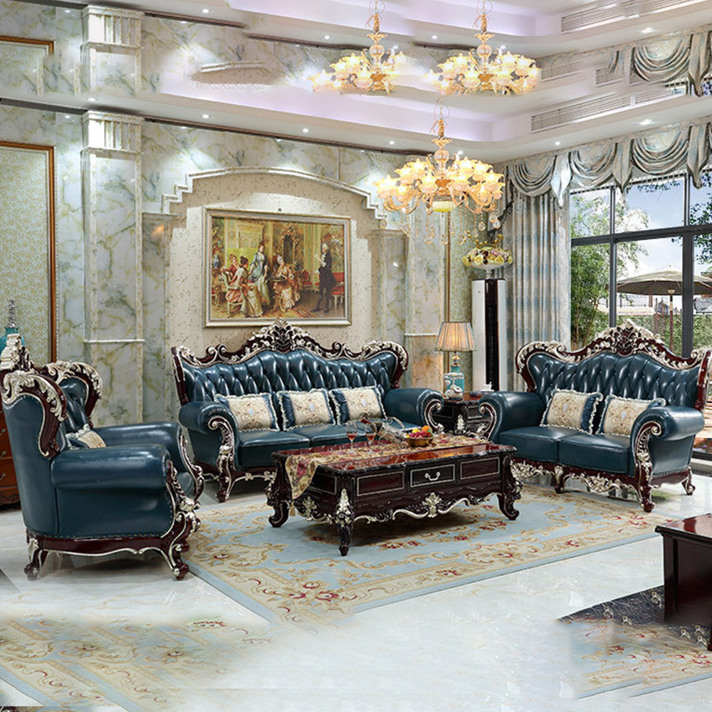 Modern Home Furniture Couches Upholstered Fabric Living Room Antique Sofa