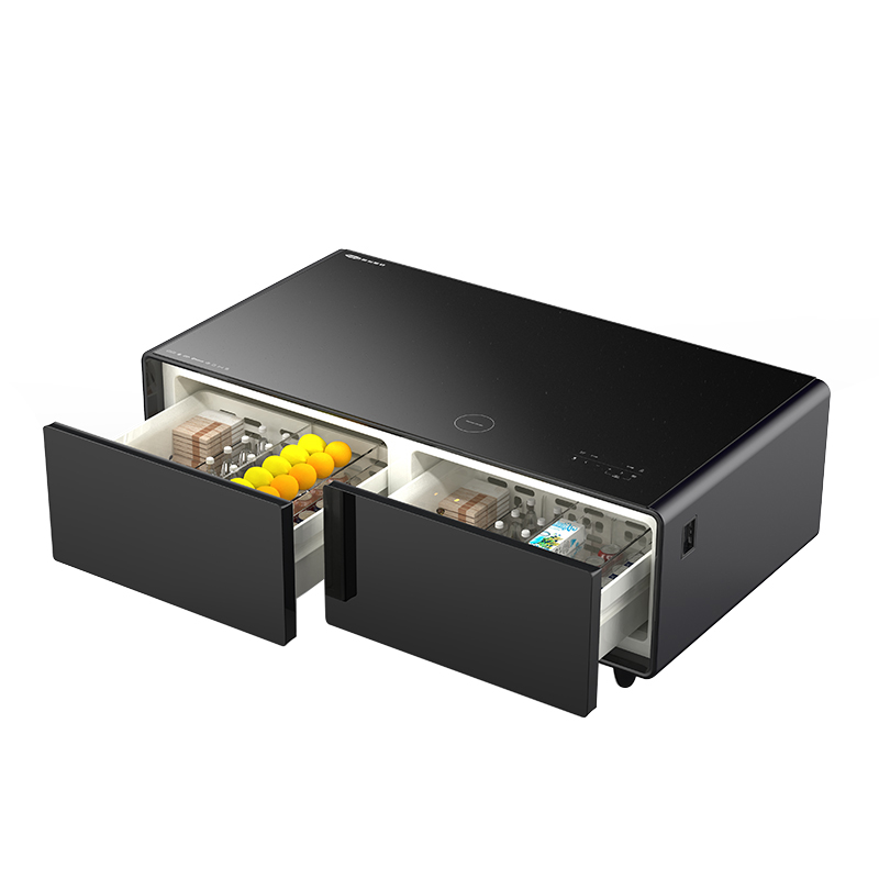 TB135 Smart Coffee Table Tooth Speaker Modern Design Smart Home Furniture with Built-in Refrigerator