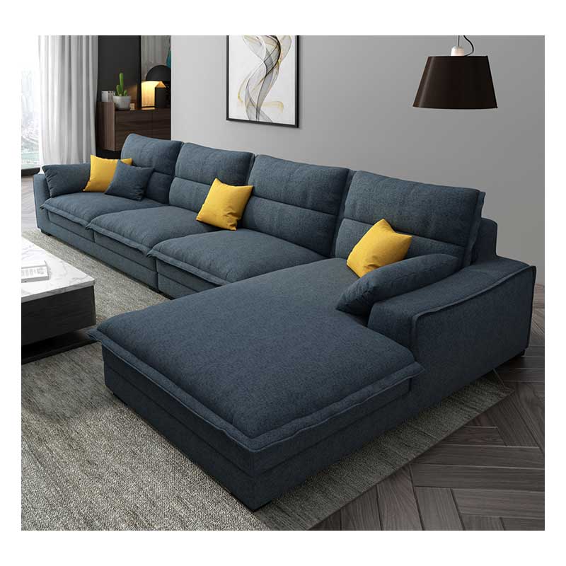 Living Room Nordic Modern Style Furniture Sets Design Fabric Corner Sofa Lounge Sectional Fabric L S