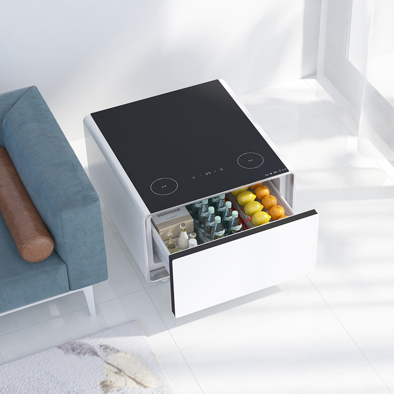 new design home furniture fashionable coffee table with refrigerator wireless charger