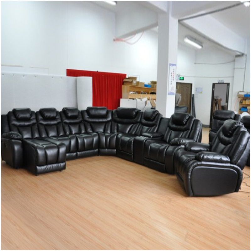 Latest 2021 home furniture 7 seater u shaped modern leather sectional sofa
