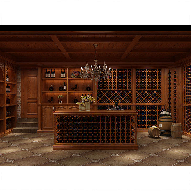 Kejia Solid Wood Living Room Furniture Cooler Modern Luxury Drinks Home Bar Glass Wine Cellar Displa