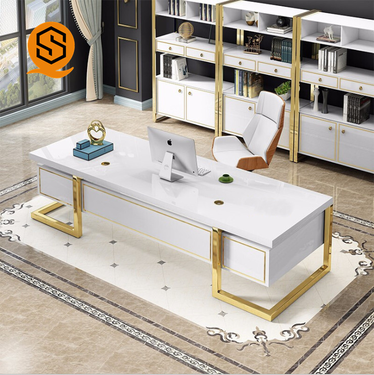 modern white desk office furniture boss ceo solid surface executive office desks