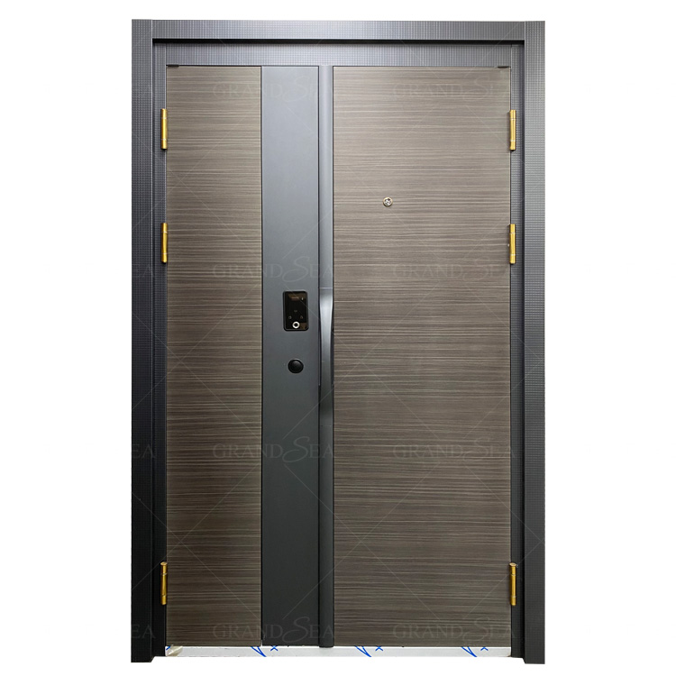 Factory supply top quality fire rated smart lock entrance exterior steel security door for residenti