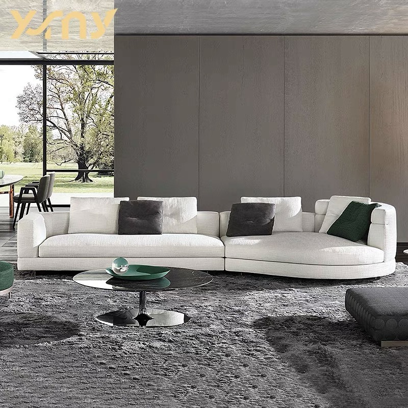 Modern design luxury living room L shaped sofa Italian design modern sofa set furniture