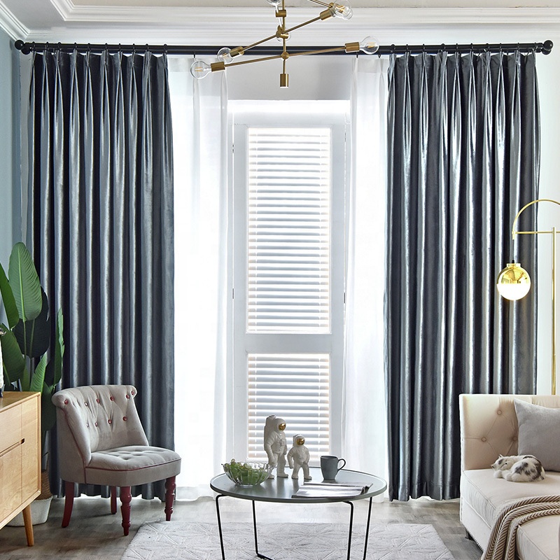 silver dark grey velvet curtains for theatre livin