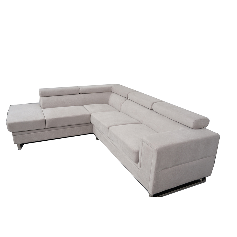 Best Seller Fabric L Shape Sofa Nordic Living Room Modern Sofa Headrest Adjustable Sofa Set Furnitur
