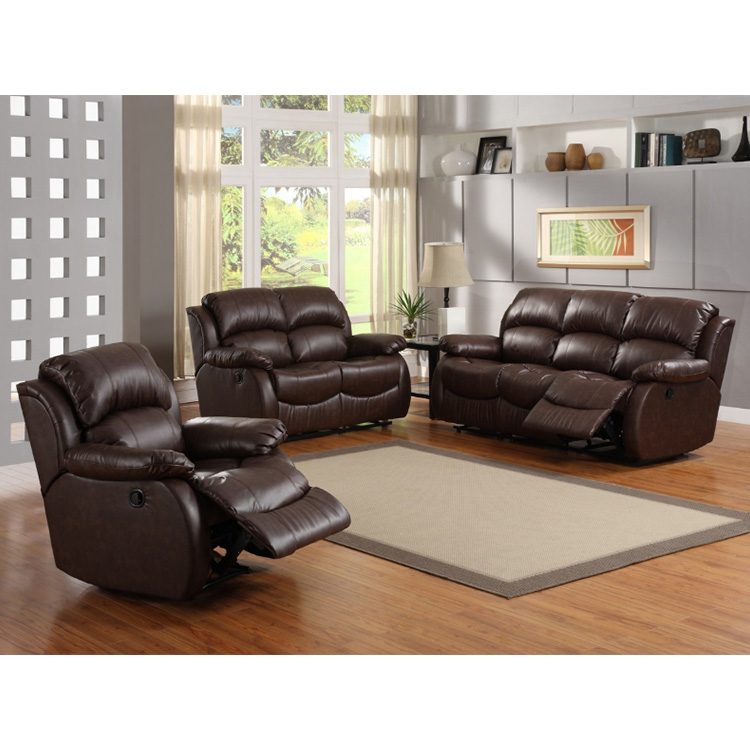 Latest Design Leather Sofa Set 3 2 1 Seat Luxury Leather Recliner Sofa Set Living Room Furniture