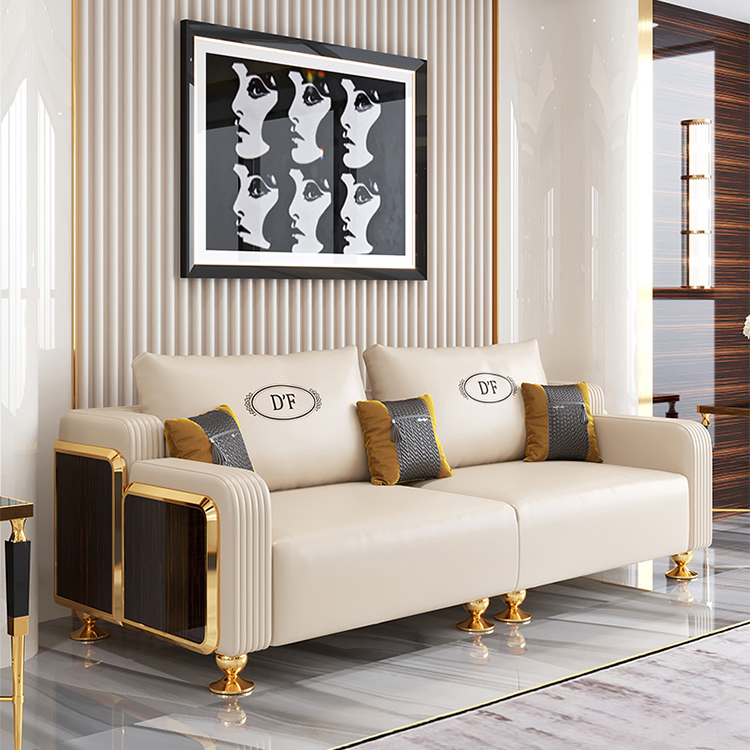 European style factory offer leather sofa set furniture designs modern luxury living room sofas for 