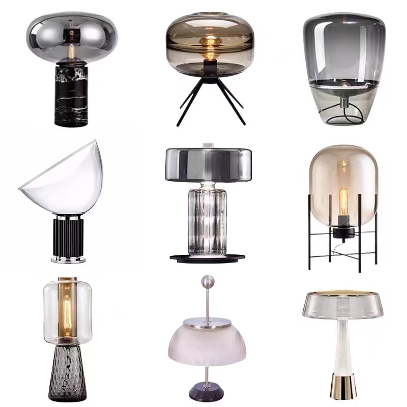 modern art glass table lamp design hotel bedroom bedside lamp