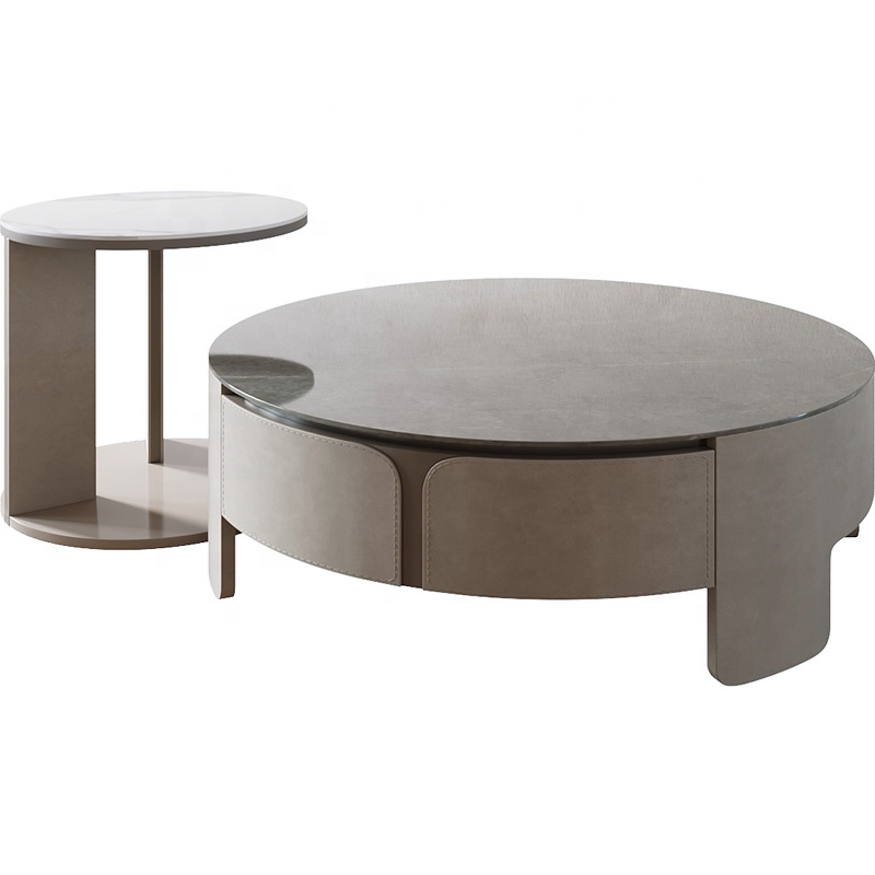 Italian new style modern living room furniture rock board coffee table picture mother light luxury c
