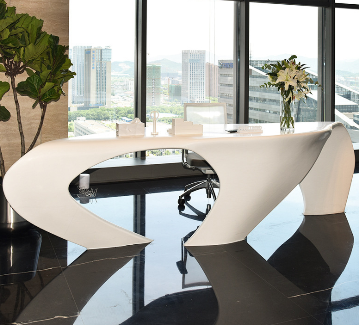 Custom made office desk acrylic solid surface unique design office furniture executive luxury office