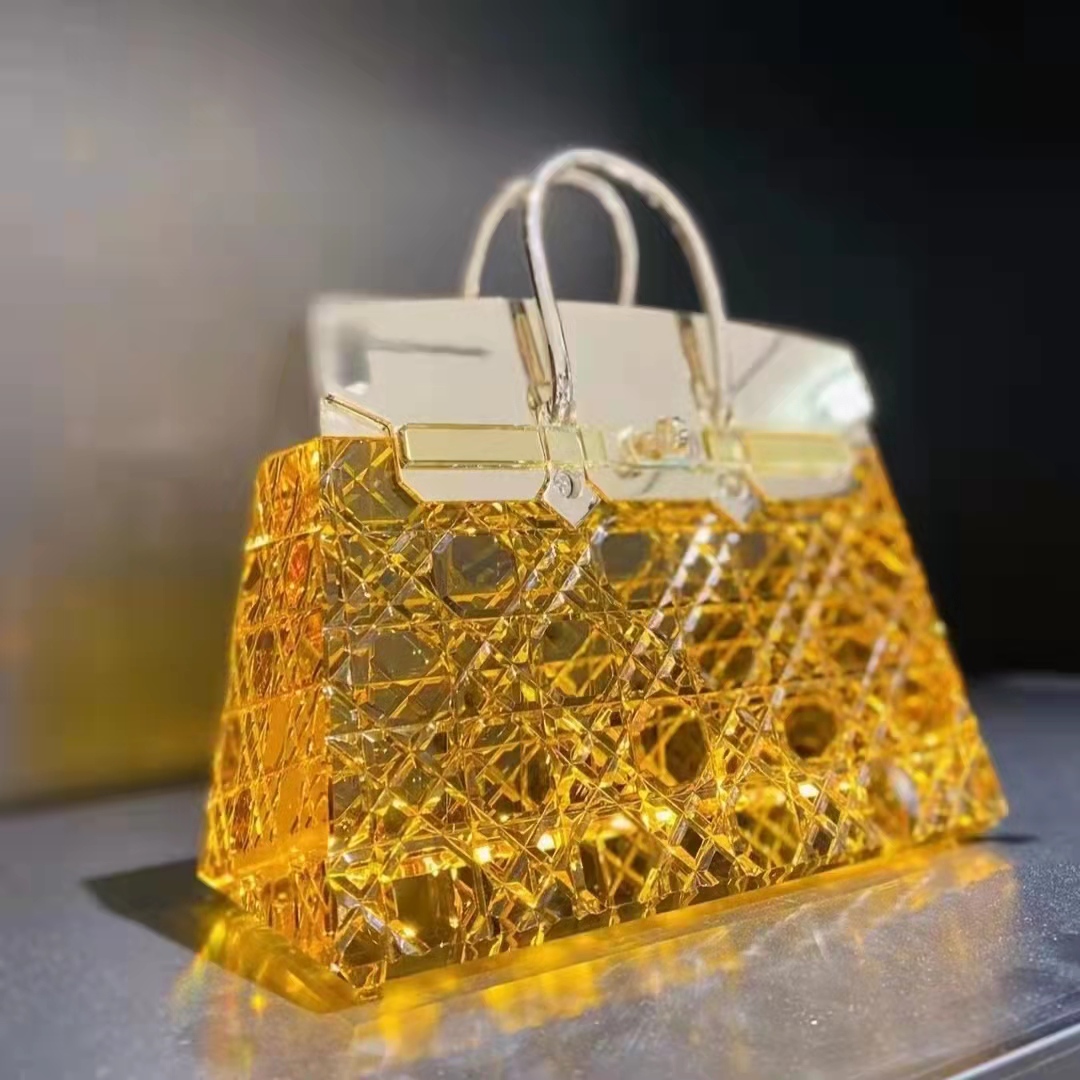 Modern Luxury  Bedroom Portable charging mode Crystal bag Table Lamp for home decoration