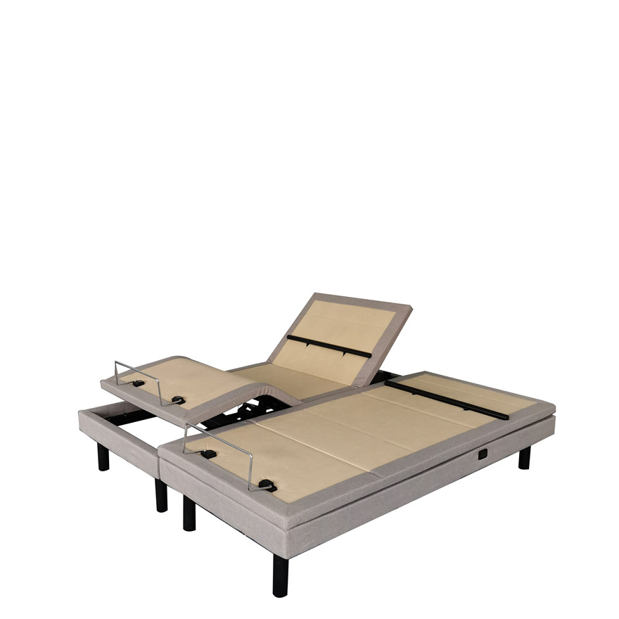 Modern luxury multifunctional adjustable split king bed frame with massage for home furniture