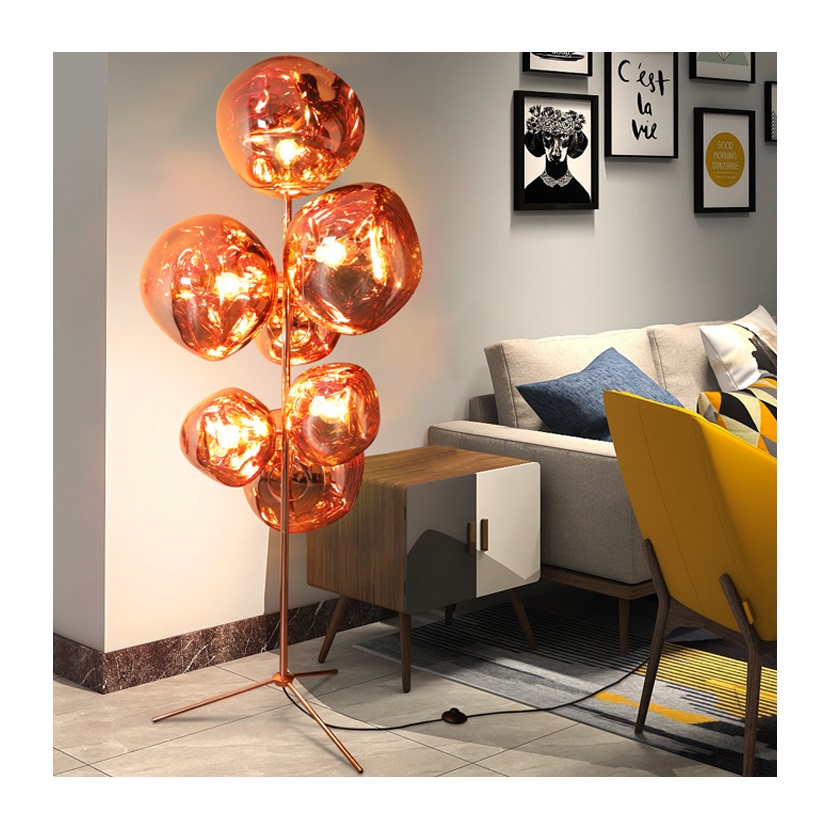 Creative personality post-modern minimalist art decoration nordic lava hanging lights floor lamp