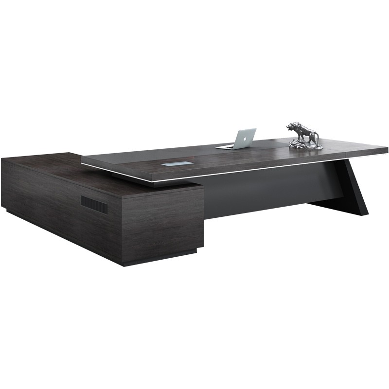 Modern office furniture with design style boss's wooden desk executive L-shaped desk computer desk