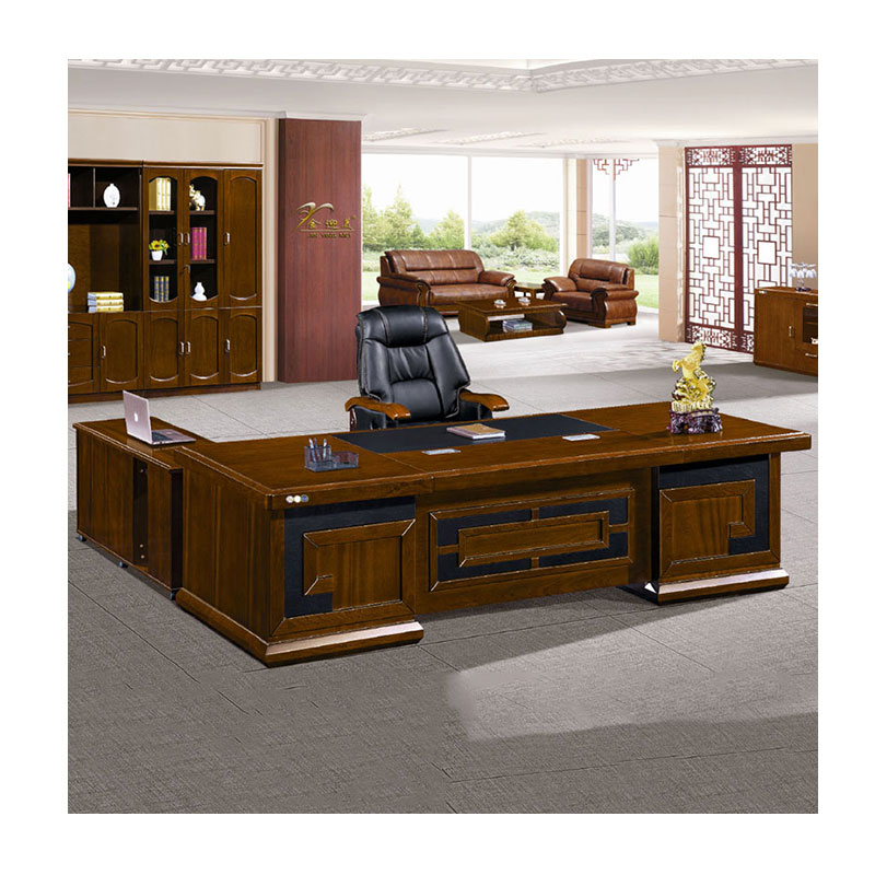 Wood Veneer L Shaped Office Table Executive CEO Office Desk Of Best Office Furniture Manufacturers
