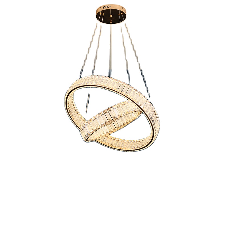 OEM High Quality Round Ring Twist Design Chandelier Lights Home Light Modern Led Chandelier Crystal 