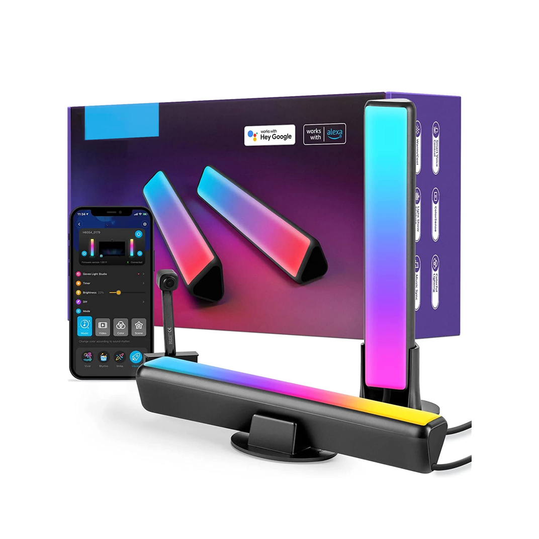 RGB atmosphere ambient gaming night light bar led modern rechargeable table lamp
