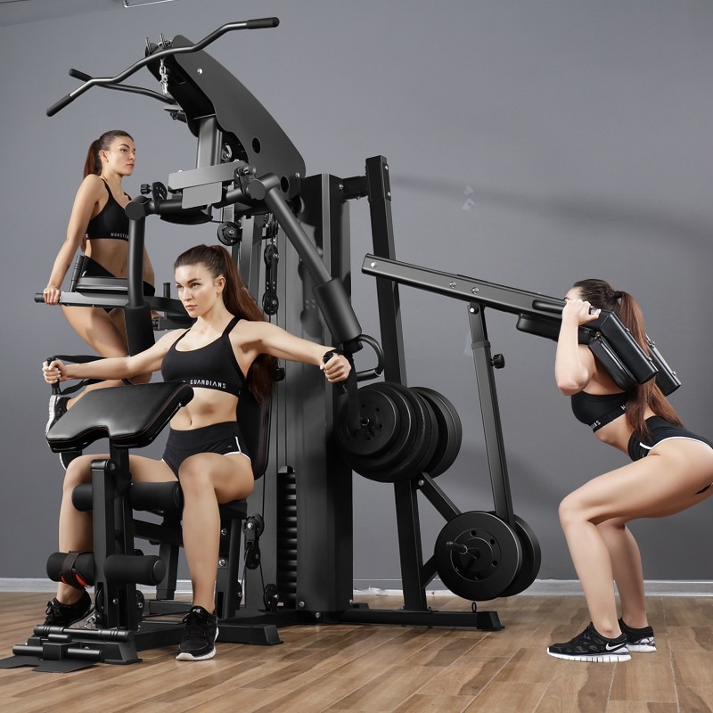 Fitness Equipment 3 People Station Gym Equipment Multi-Functional Training Equipment Weightlifting F