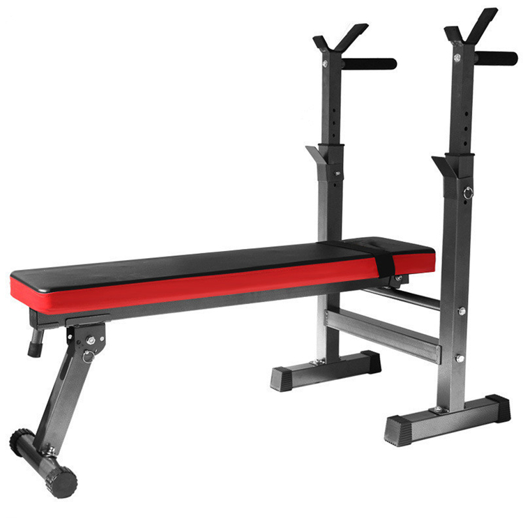Fitness Adjustable Weightlifting Bed Gym Equipment Barbell Dumbbell Squat Rack Sports Foldable weigh