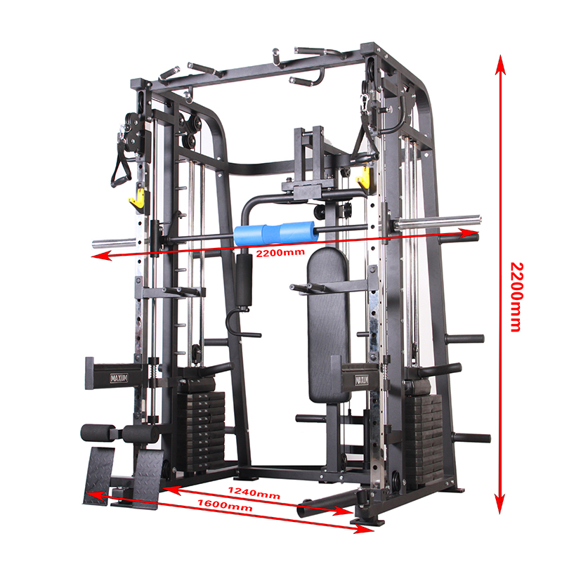 Fitness equipment Multi Function smith machine home gym squat rack with Weight Stack