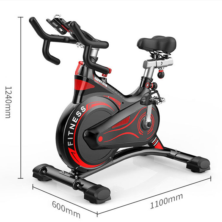 Indoor Foldable Heavy Duty Commercial Sport Gym Equipment Cycling Bikes Red Exercise Fit Screen Moni